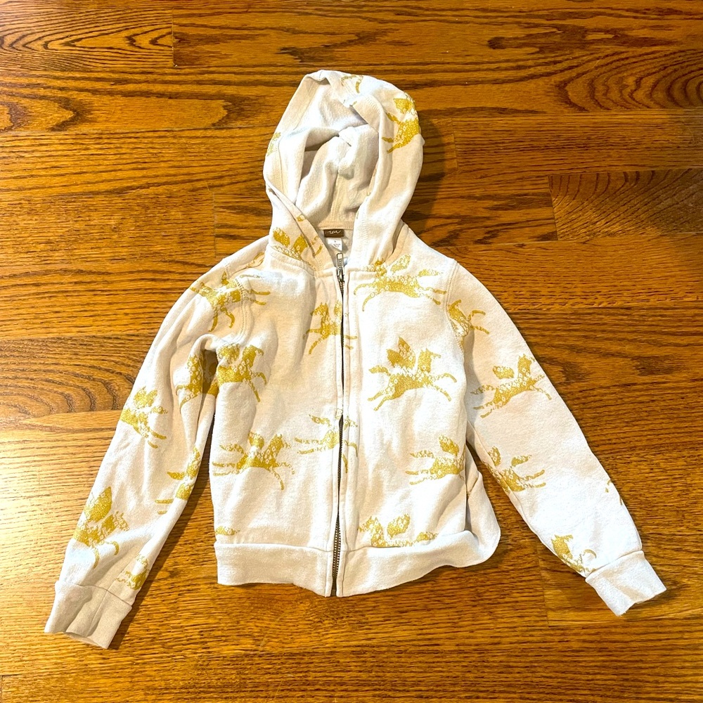 Tea Collection hoodie size 5 - unicorns